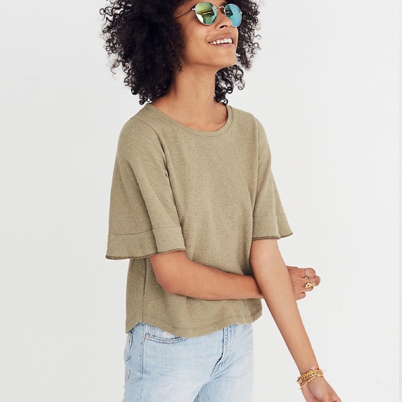 Madewell Tops - Madewell Texture and Thread Flutter Sleeve Tee